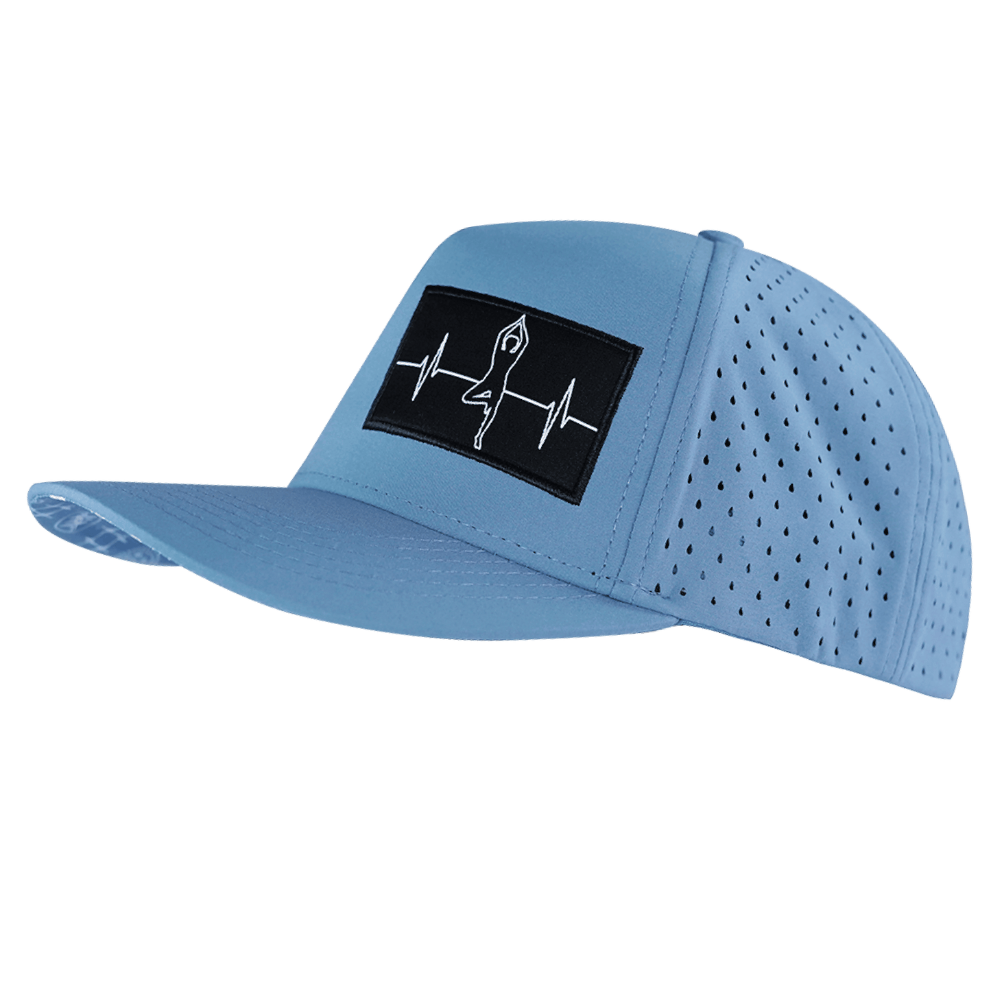 Yoga Hat - Trucker Hat - Light Blue - Laser Mesh