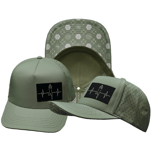 Yoga Hat - Trucker Hat - Sage - Laser Mesh
