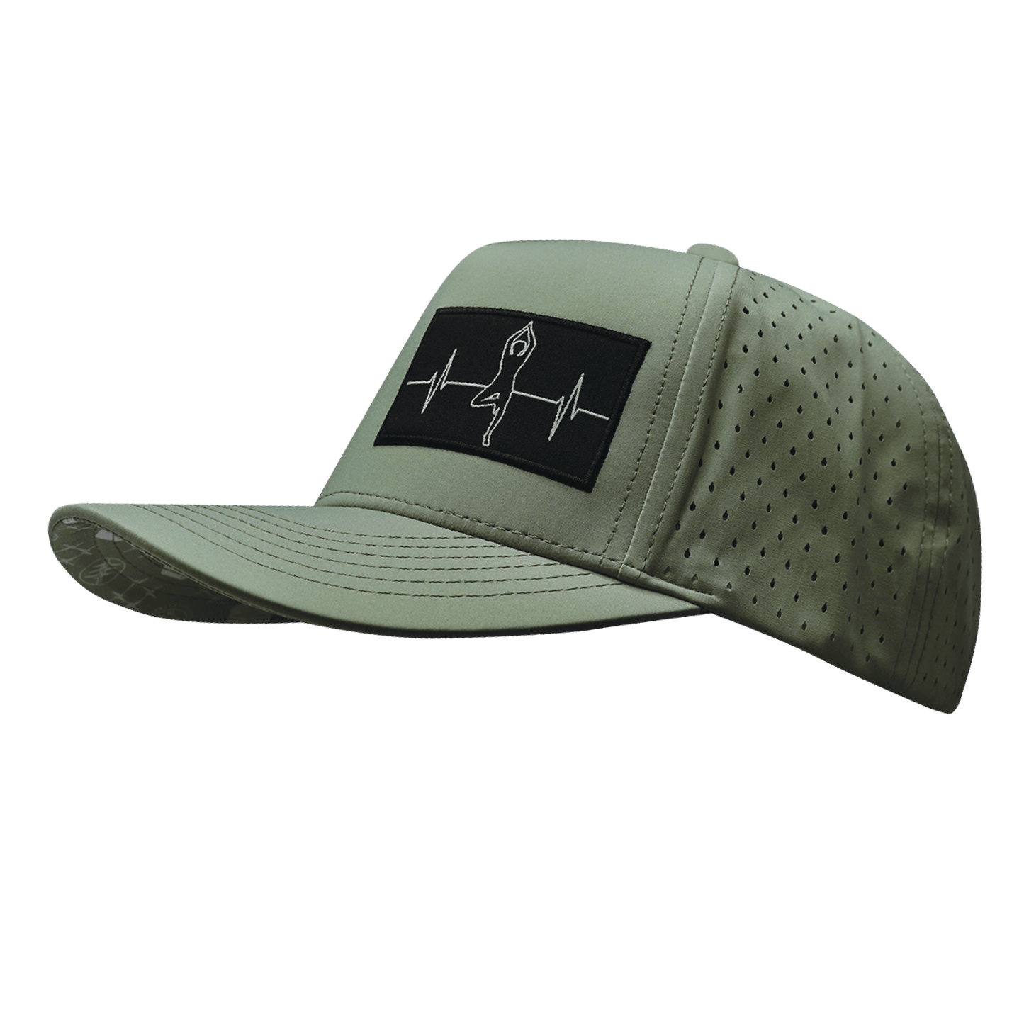 Yoga Hat - Trucker Hat - Sage - Laser Mesh