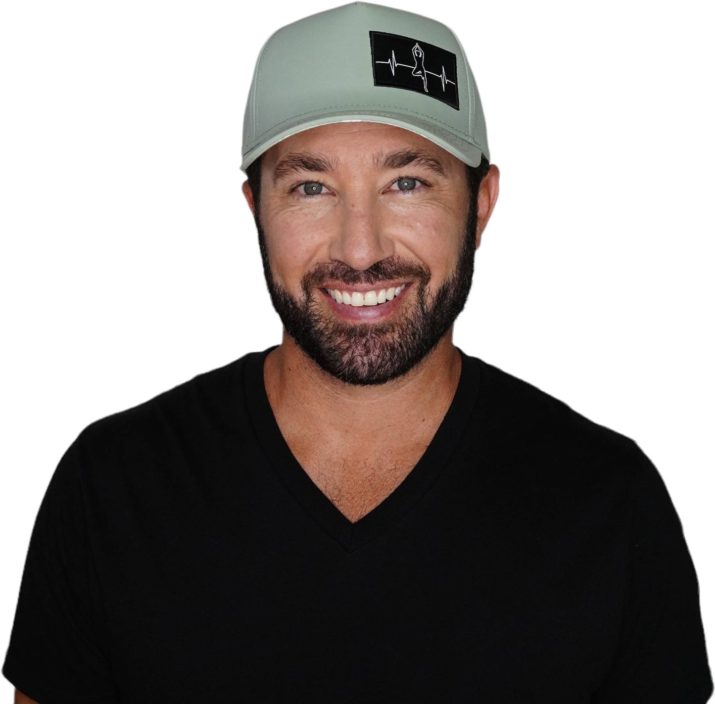 Yoga Hat - Trucker Hat - Sage - Laser Mesh