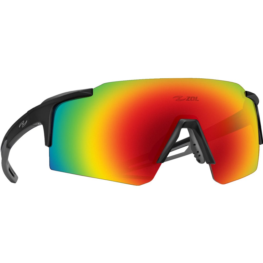 Zol Zero Sunglasses / Rimless Frame Wraparound / Adjustable Rubber Nose Pads