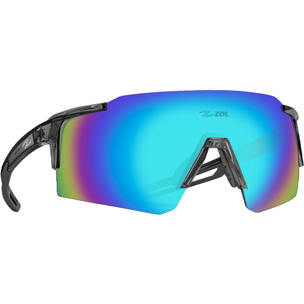 Zol Zero Sunglasses / Rimless Frame Wraparound / Adjustable Rubber Nose Pads