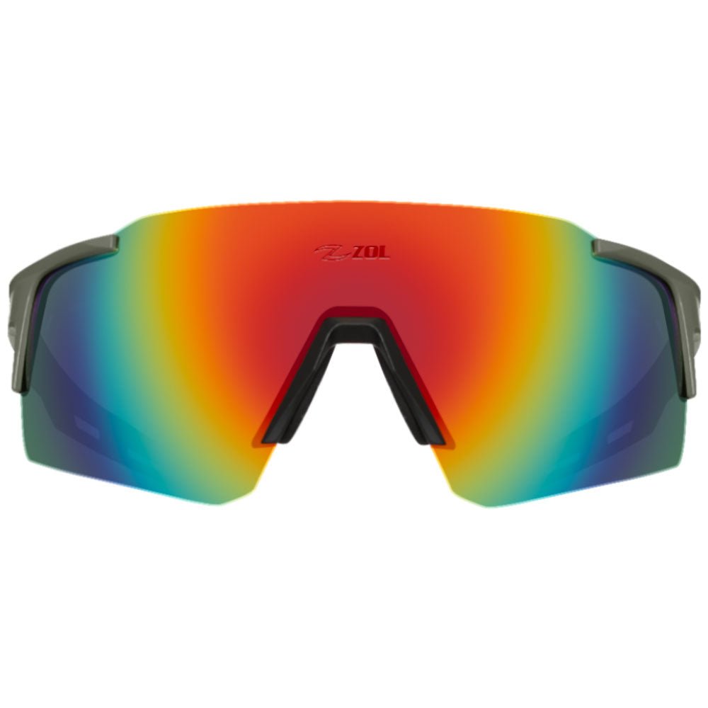 Zol Zero Sunglasses / Rimless Frame Wraparound / Adjustable Rubber Nose Pads
