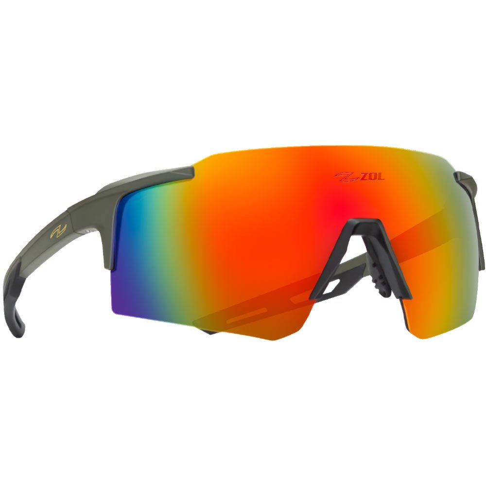 Zol Zero Sunglasses / Rimless Frame Wraparound / Adjustable Rubber Nose Pads