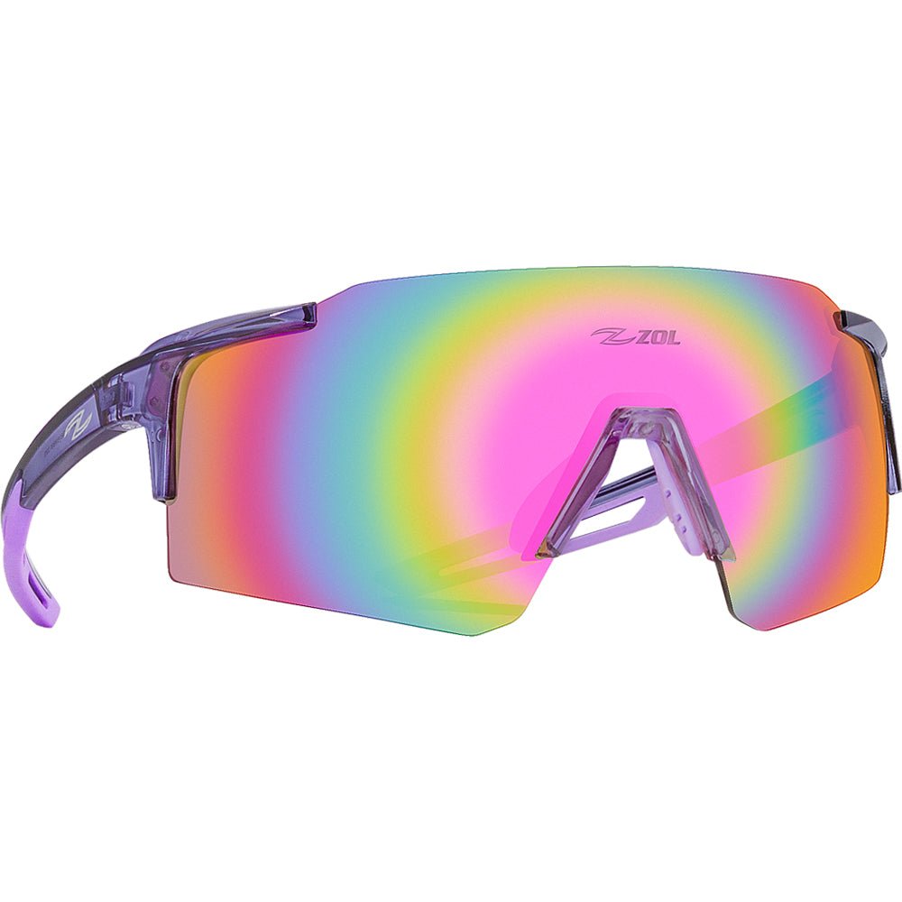 Zol Zero Sunglasses / Rimless Frame Wraparound / Adjustable Rubber Nose Pads